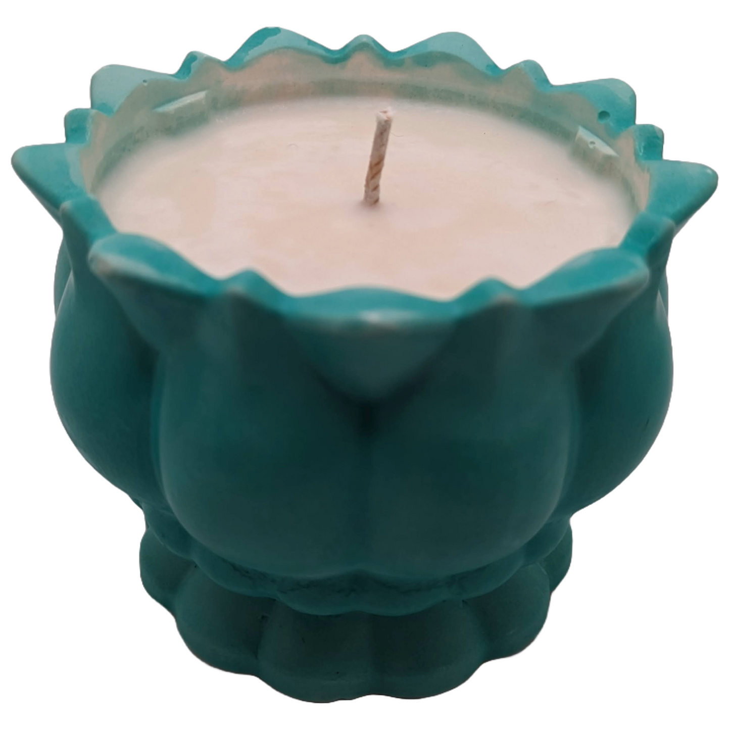 Lotus Handcrafted Scented Candle - Wash Finish (Rustic) - ZenGen Custom Tranquility Fragrance - ZenGen USA