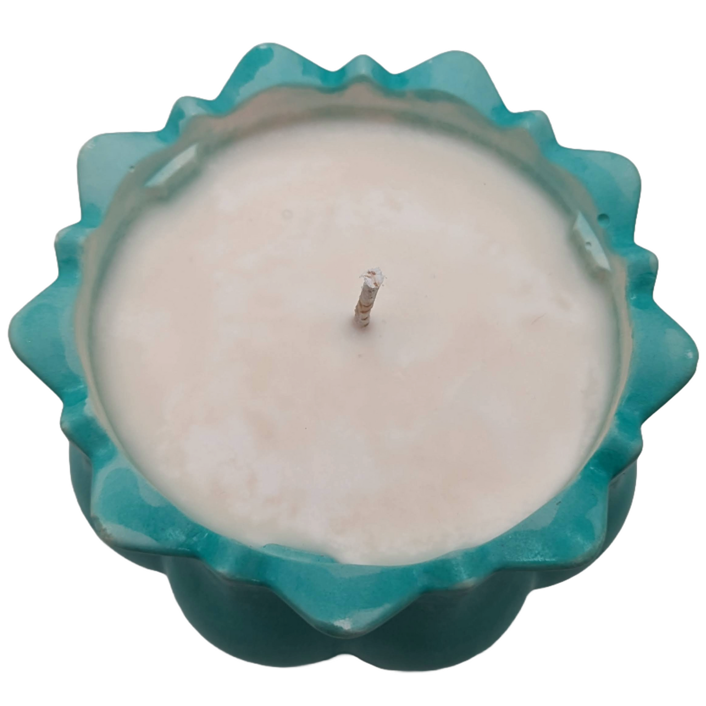 Lotus Handcrafted Scented Candle - Wash Finish (Rustic) - ZenGen Custom Tranquility Fragrance - ZenGen USA