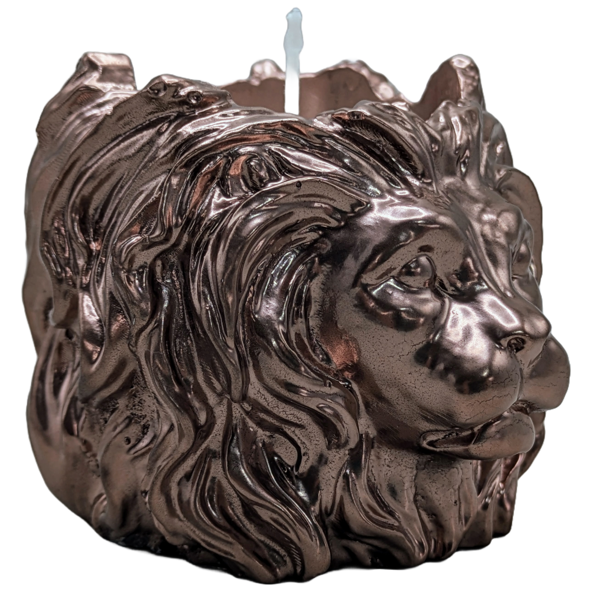 Valiant Leonard - Lion Head Craft Ceramic Scented Candle - ZenGen Original "ROAR Fragrance - Metallic Finishes - ZenGen USA