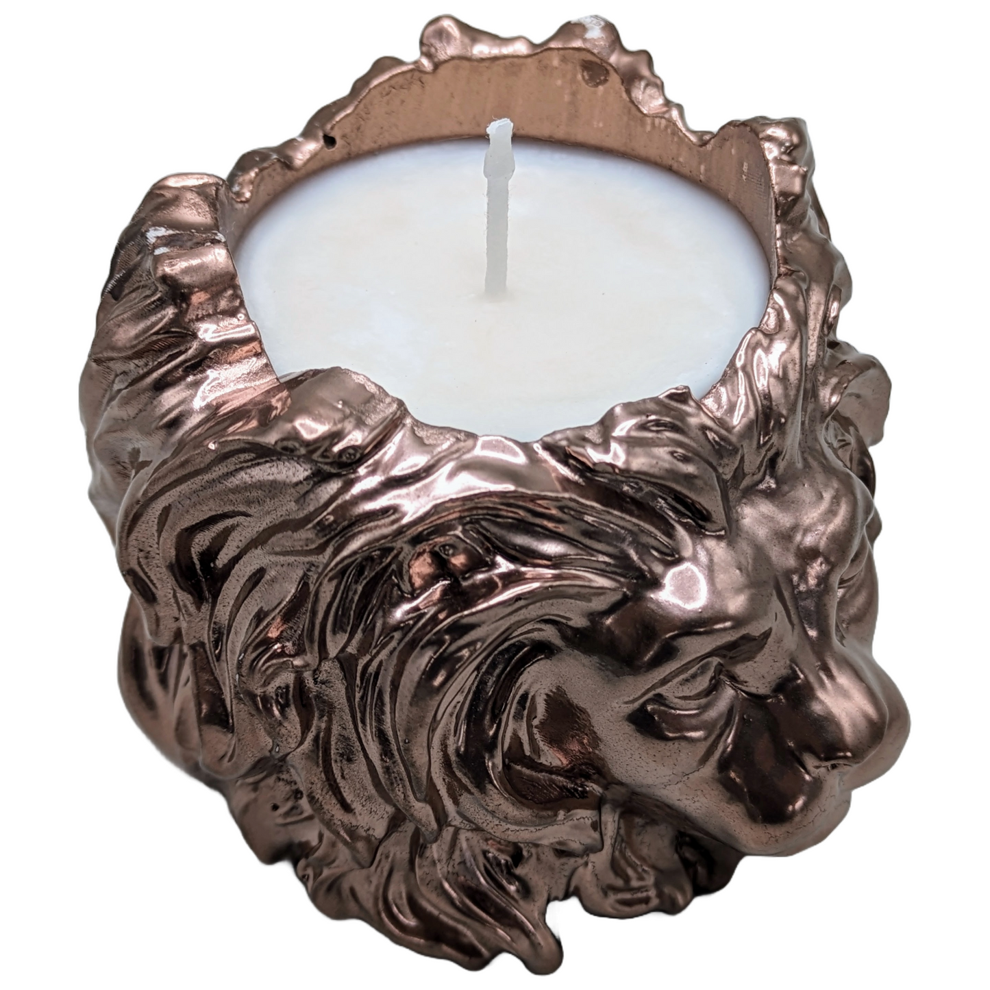 Valiant Leonard - Lion Head Craft Ceramic Scented Candle - ZenGen Original "ROAR Fragrance - Metallic Finishes - ZenGen USA