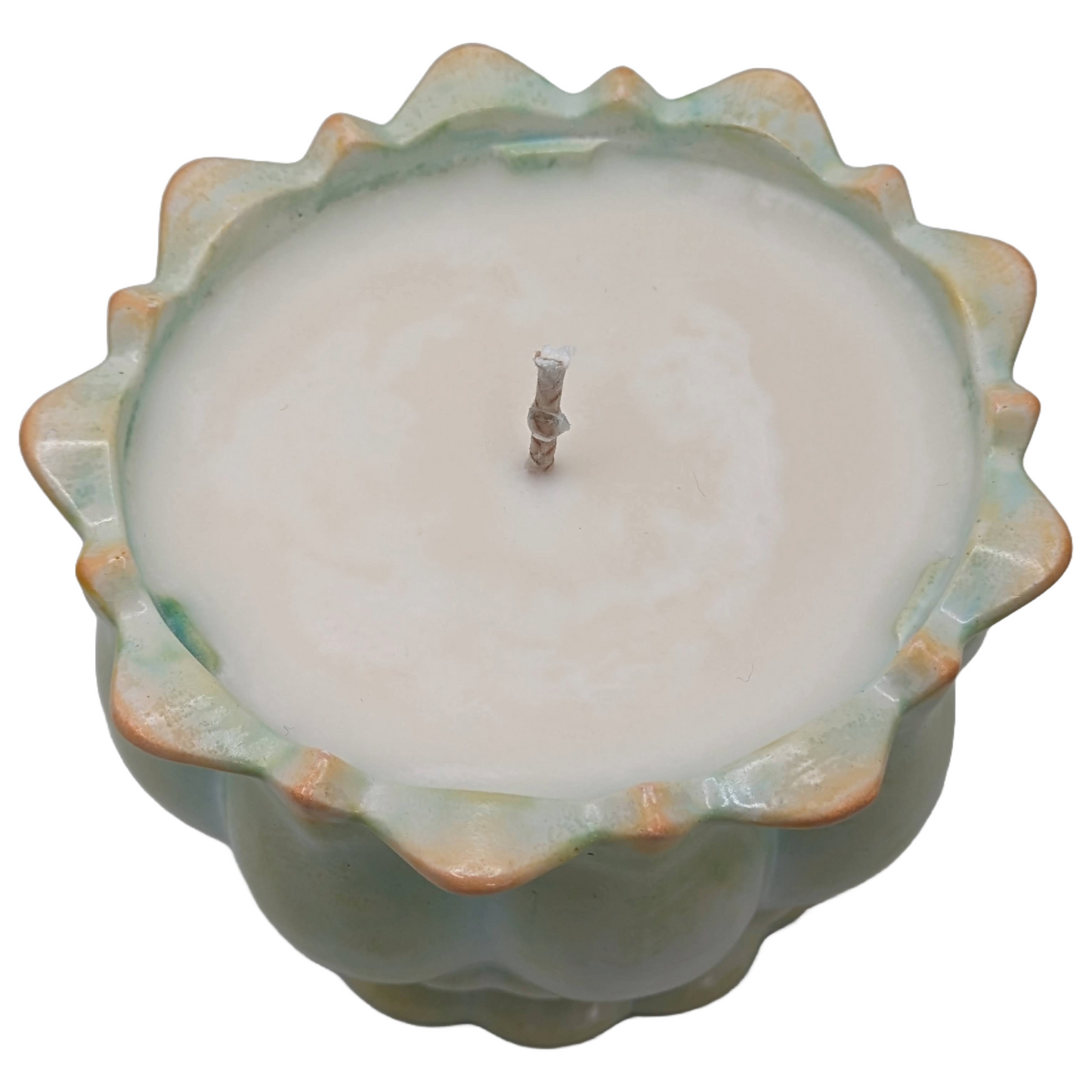 Lotus Handcrafted Scented Candle - Wash Finish (Rustic) - ZenGen Custom Tranquility Fragrance - ZenGen USA