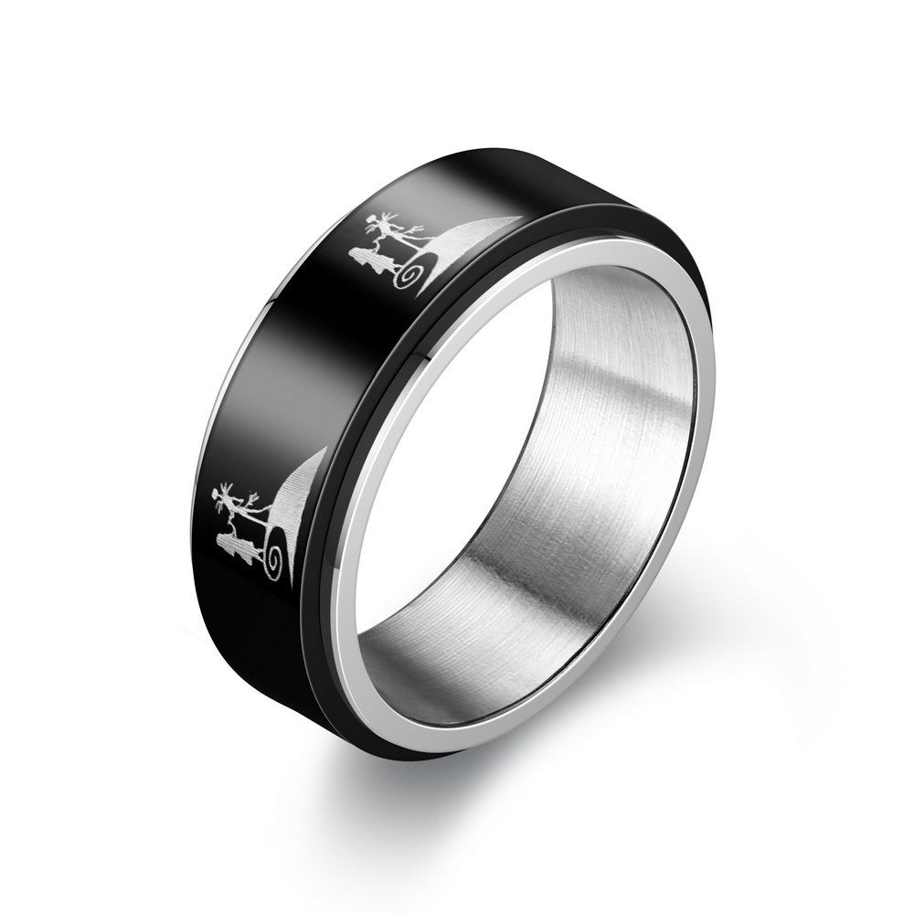 Anti-Anxiety Stress Relief Titanium Steel Turning Ring - ZenGen USA