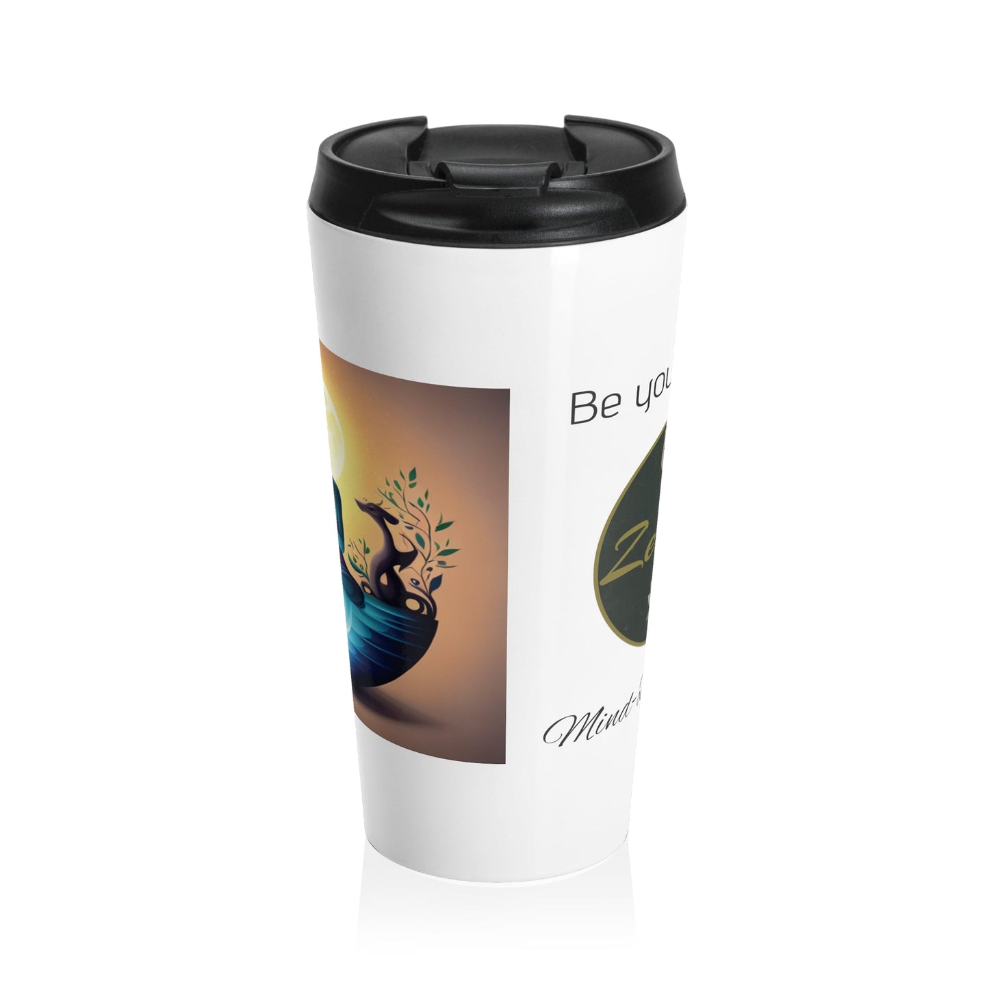 Be Your Best YOU - Stainless Steel Travel Mug -White - ZenGen USAMug