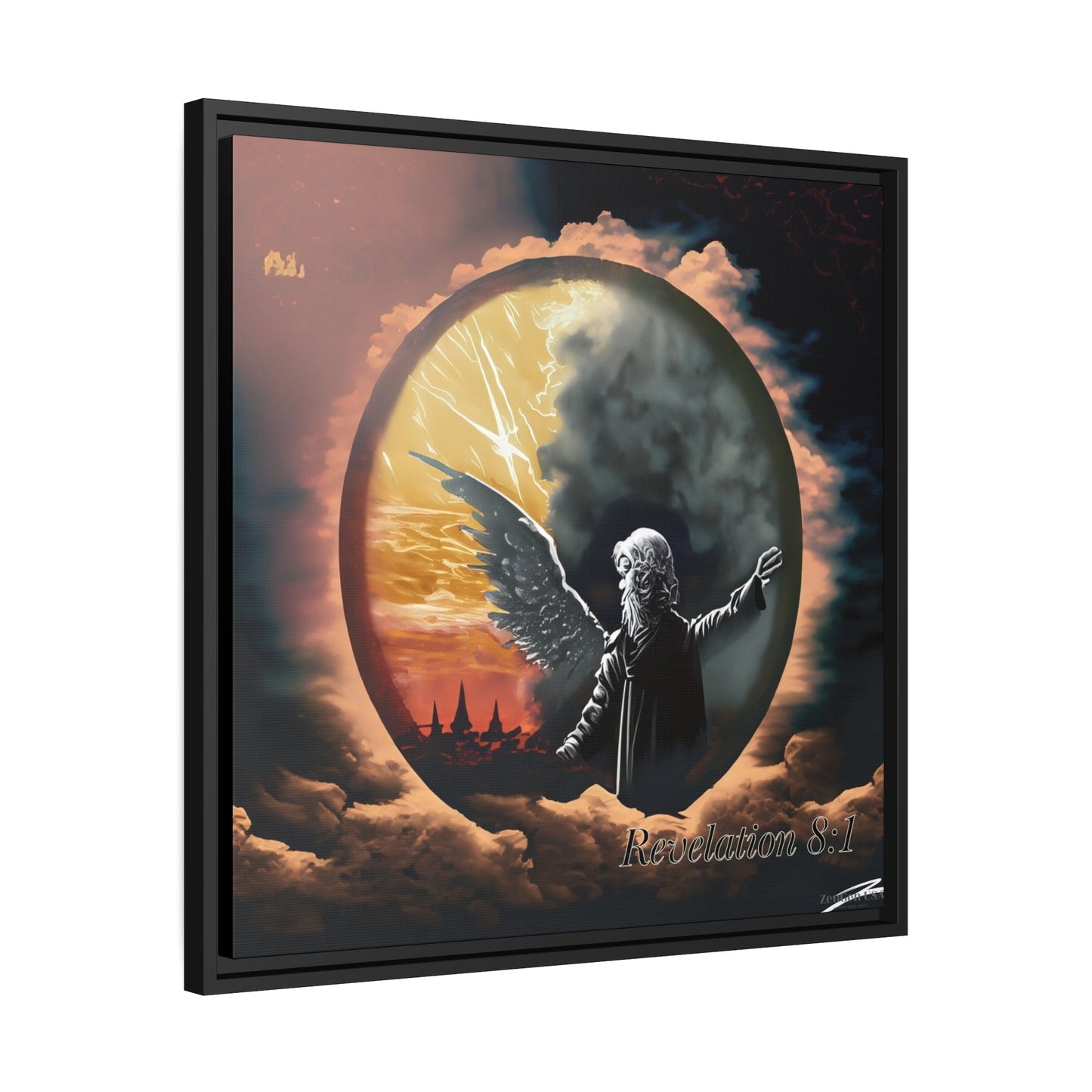 Canvas Print - Revelation Collection | 7th Seal Revelation 8:1 | Matte Canvas, Black Frame | ZenGen USA - ZenGen USACanvas