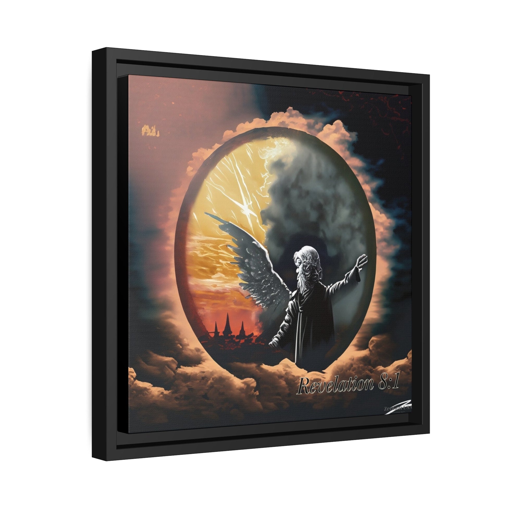 Canvas Print - Revelation Collection | 7th Seal Revelation 8:1 | Matte Canvas, Black Frame | ZenGen USA - ZenGen USACanvas