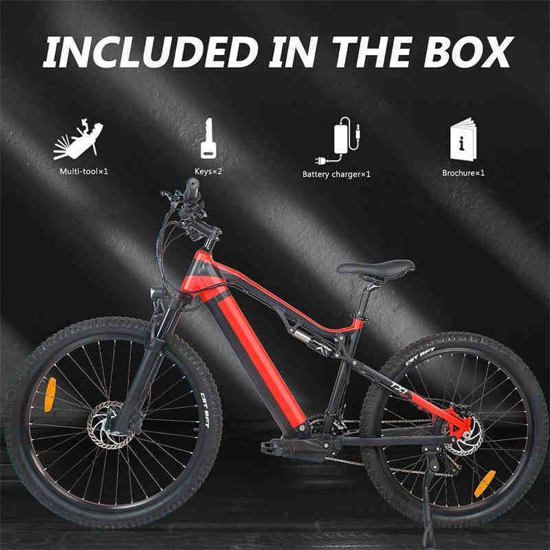 500W Electric Ebike - 27.5 Inch Electric Mountain Bicycle 48V 27 Speed - Bafang Motor - ZenGen USA